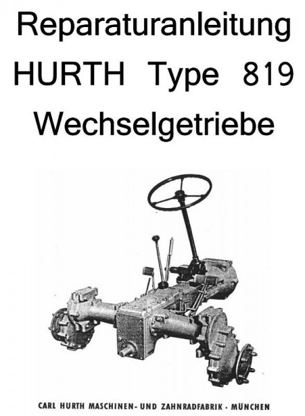 HURTH 819 Reparaturanleitung Schaltgetriebe