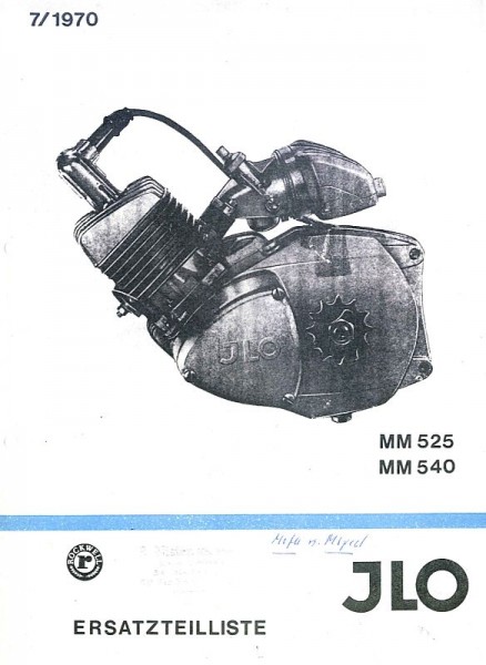 ILO MM525 MM540 Ersatzteilliste und Explosionszeichnungen