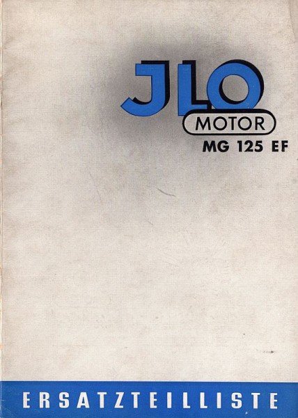 Ersatzteilliste ILO MG125EF